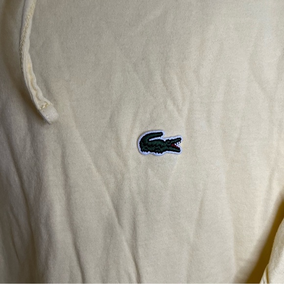 Lacoste Men's Cotton Jersey Hooded T-Shirt small yellow - Picture 4 of 6